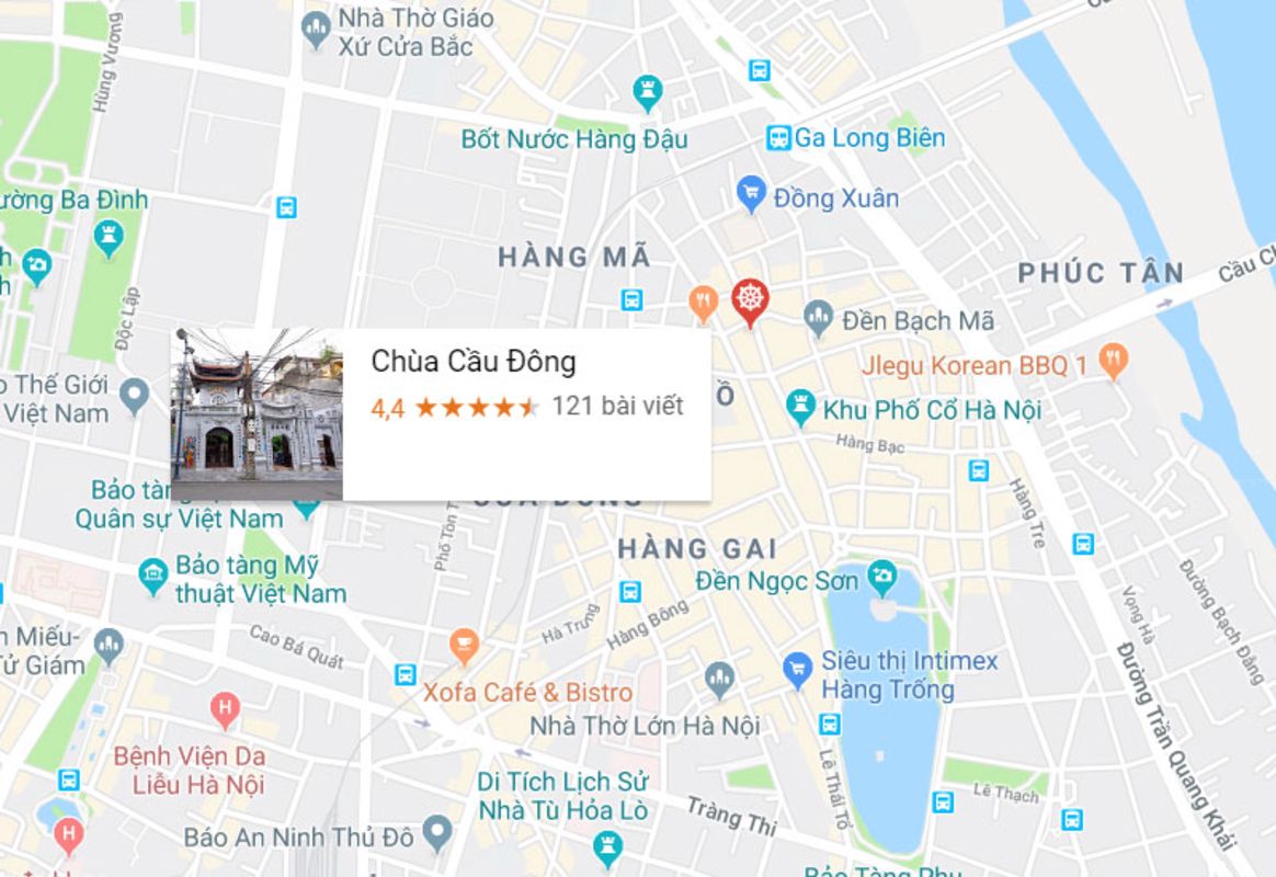 Location map for Cau Dong Pagoda