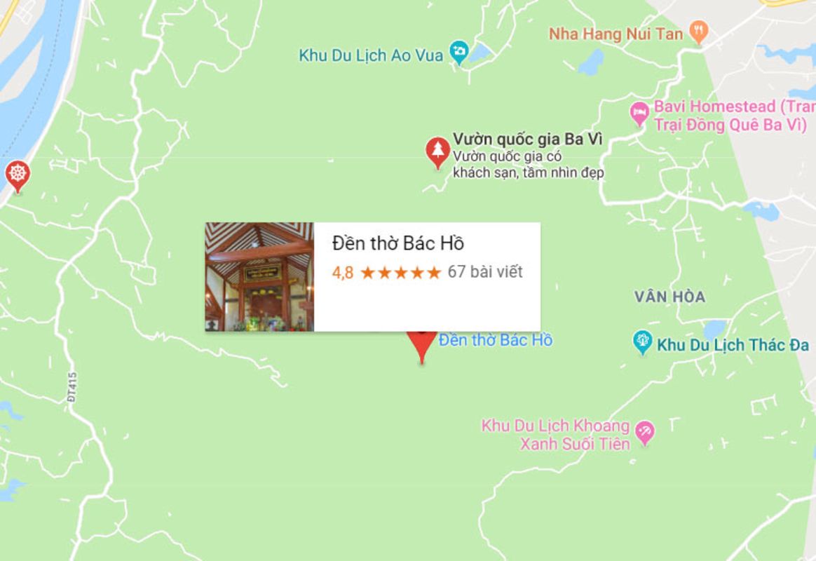 Location map for Ho Chi Minh Temple