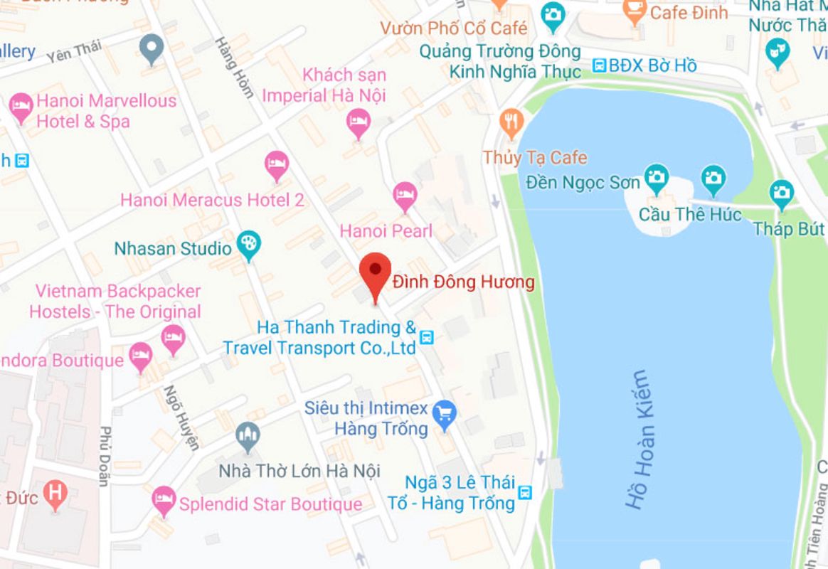 Location map for DONG HUONG Temple