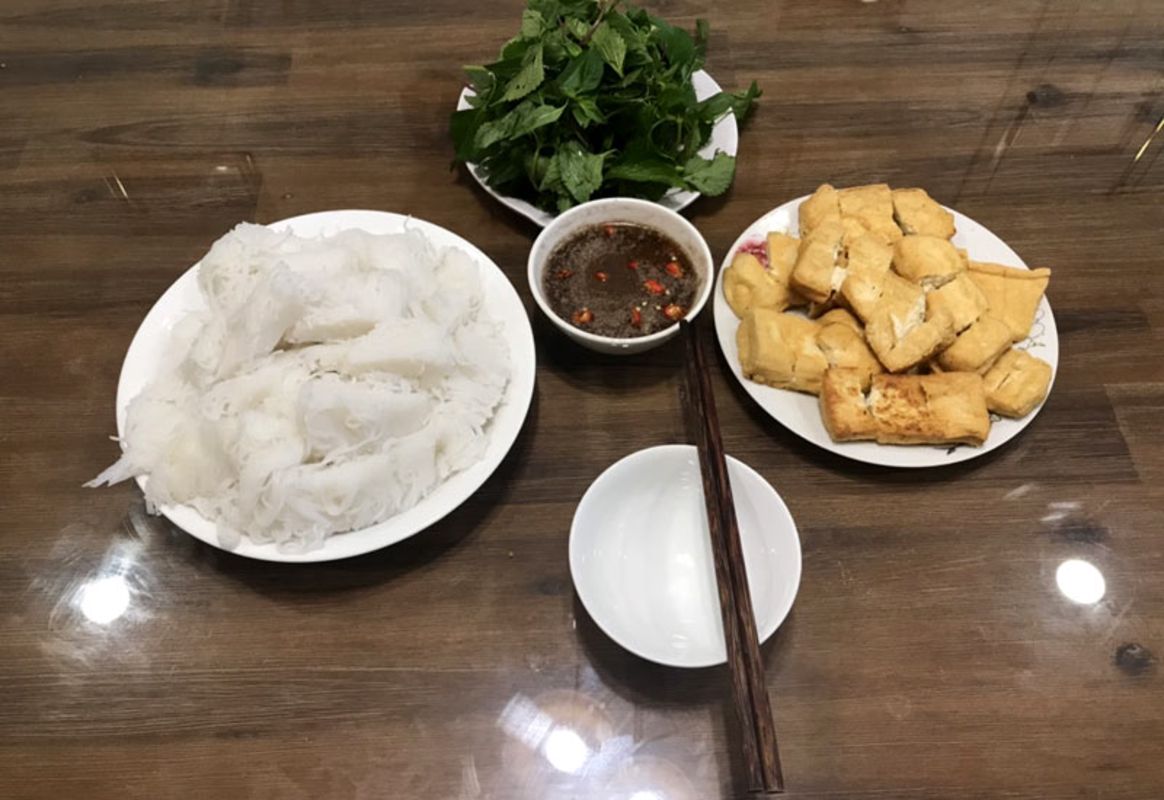 Shop for bún đậu mắm tôm ingredients at Hanoi’s vibrant market