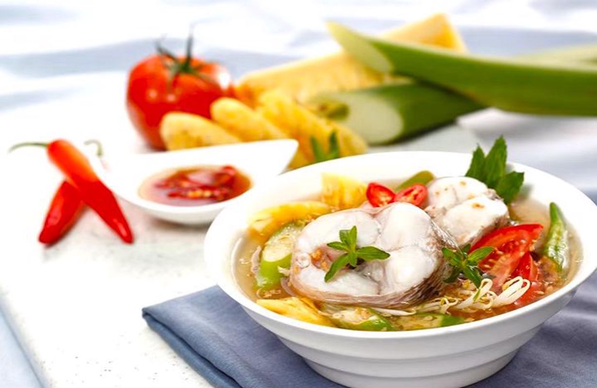 Snake-head Sour Soup - "Canh chua cá lóc"