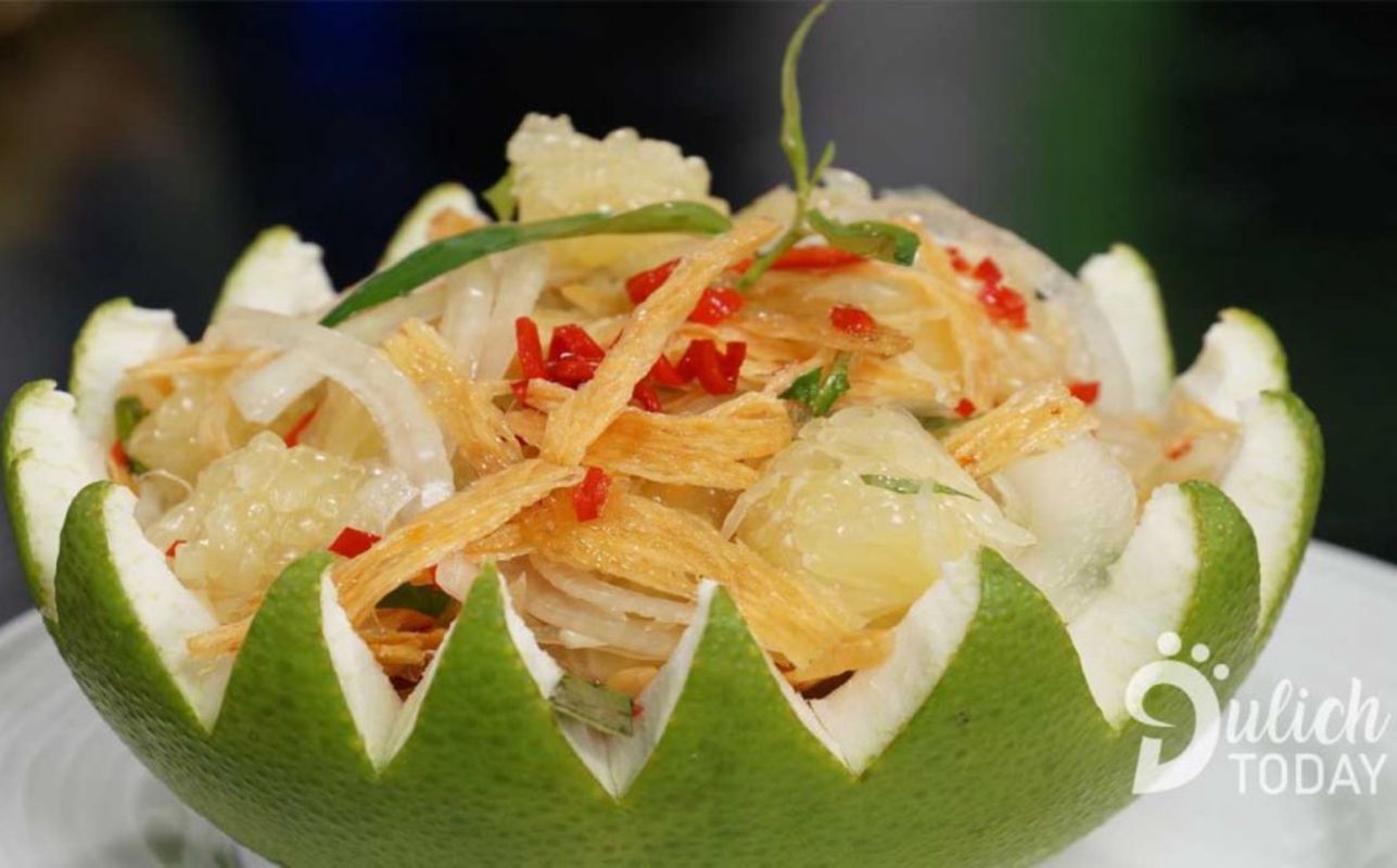 Squid Mixed With Pomelo "Mực Trộn Tép Bưởi"