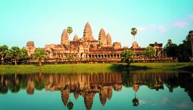 Angkor Wat view from the lake, Siem Reap