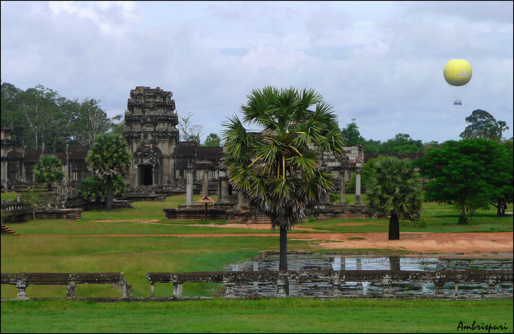 Angkor Temples from the lake photo, Siem Reap