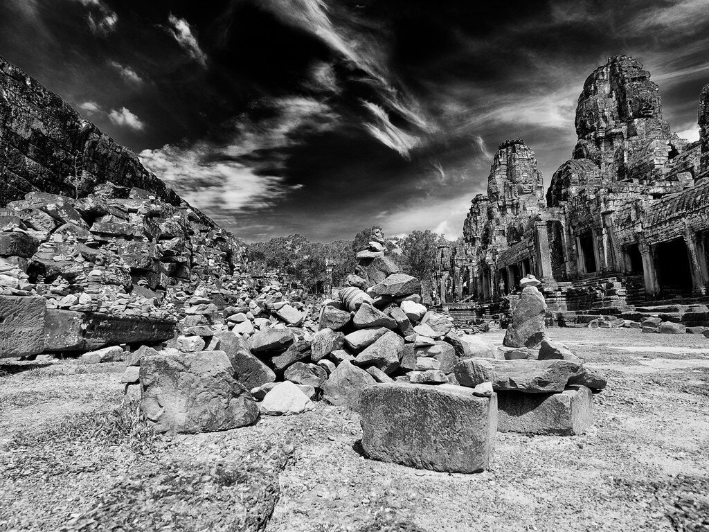 Ancient Relics at Angkor Complex, Cambodia