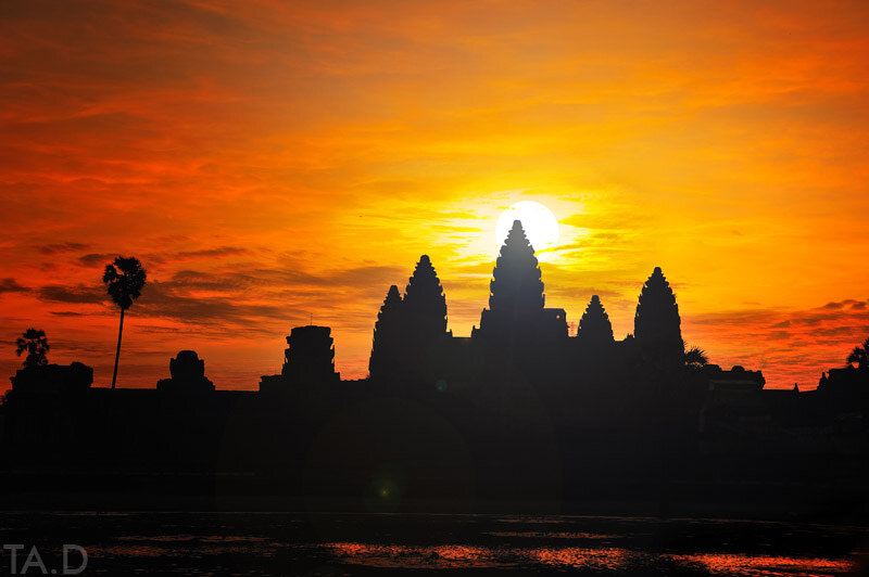 Sunset on Angkor Wat Temple, Siem Reap