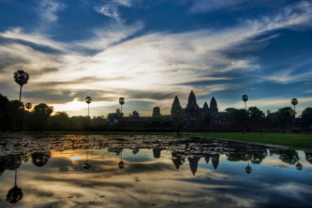 Magic Sunrise on Angkor Wat Temple, Cambodia