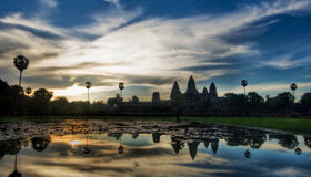 Magic Sunrise on Angkor Wat Temple, Cambodia