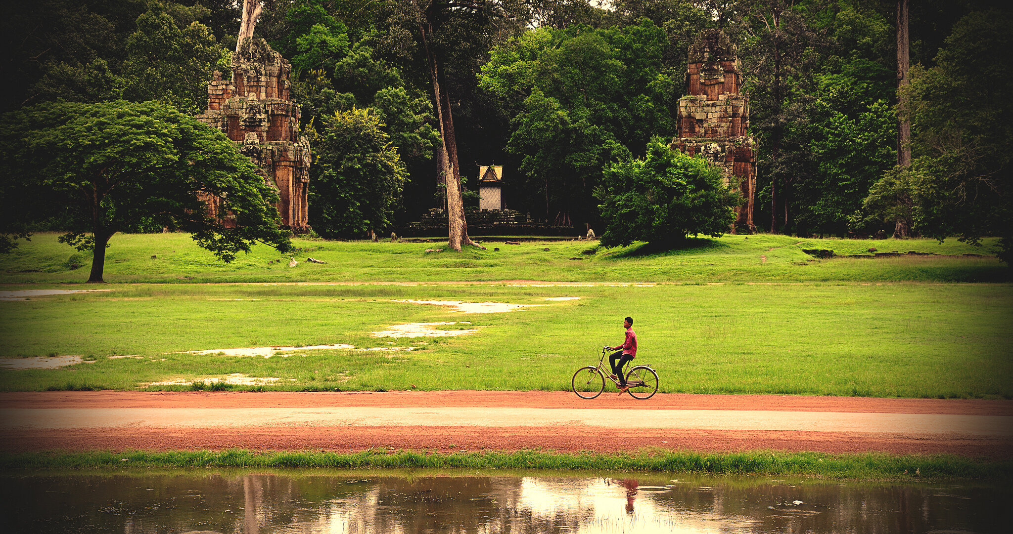 Biking at Angkor Complex, Siem Reap