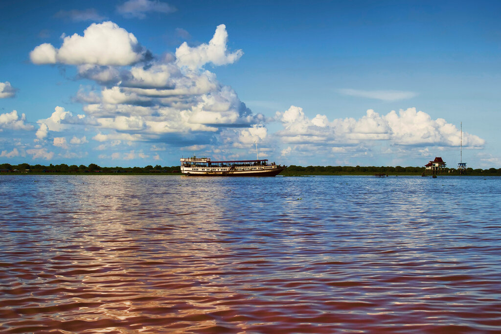 Tourist Boat on Tonle Sap Lake, Cambodia
