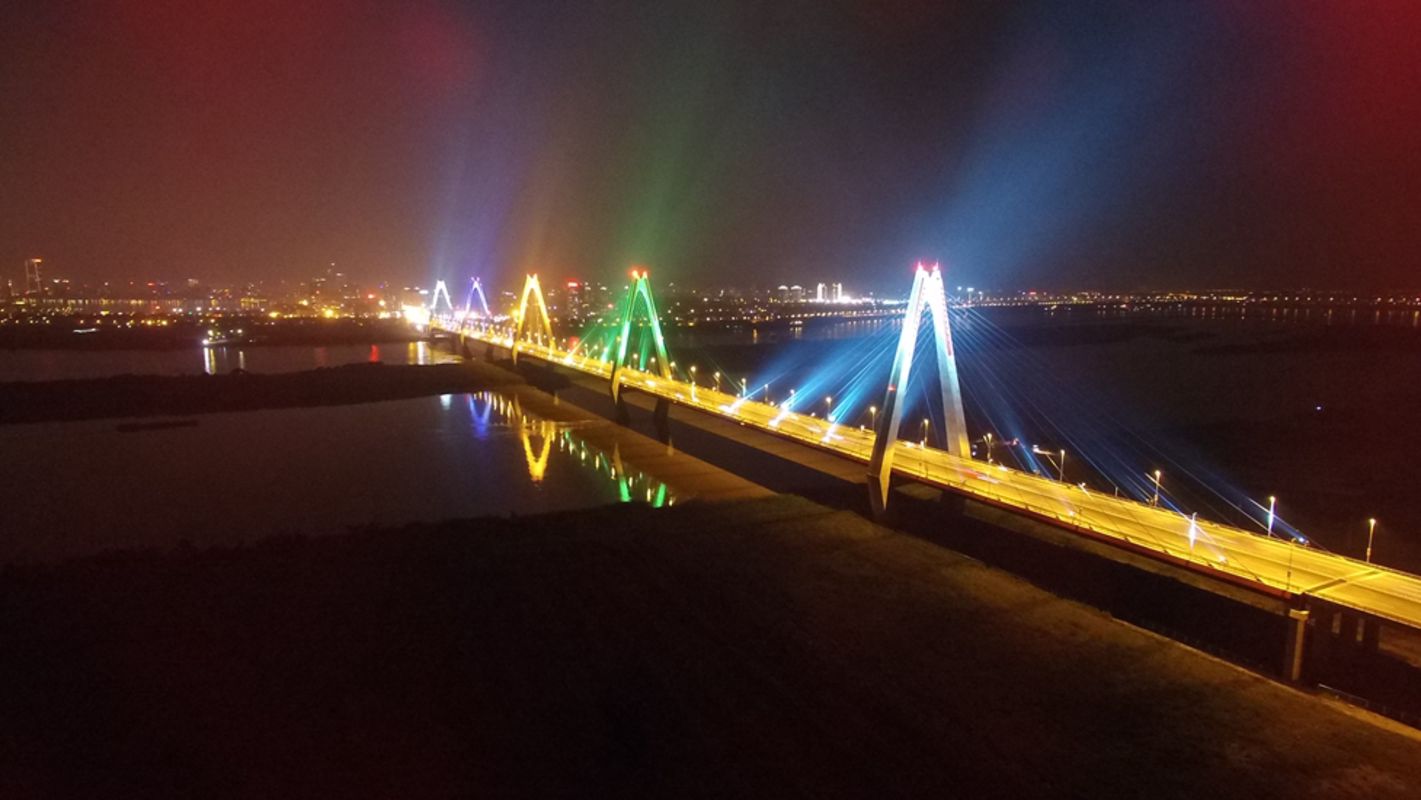 Discover the sleek design of Nhat Tan Bridge