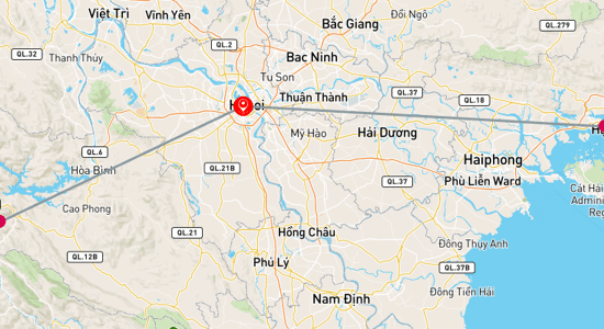 Map of Luxury Halong Bay Cruise and Mountain Resort - 6 Days